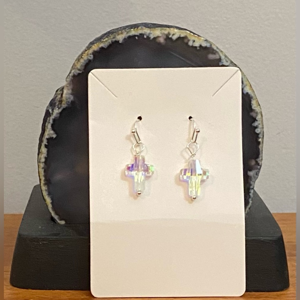 NEW Celestial Crystal Cross earrings NEW